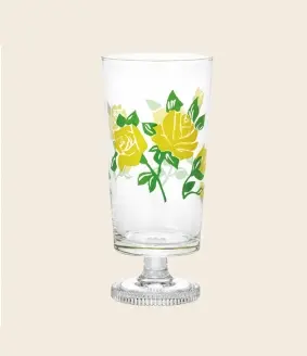 D1903 昭和高腳杯 黃玫瑰 