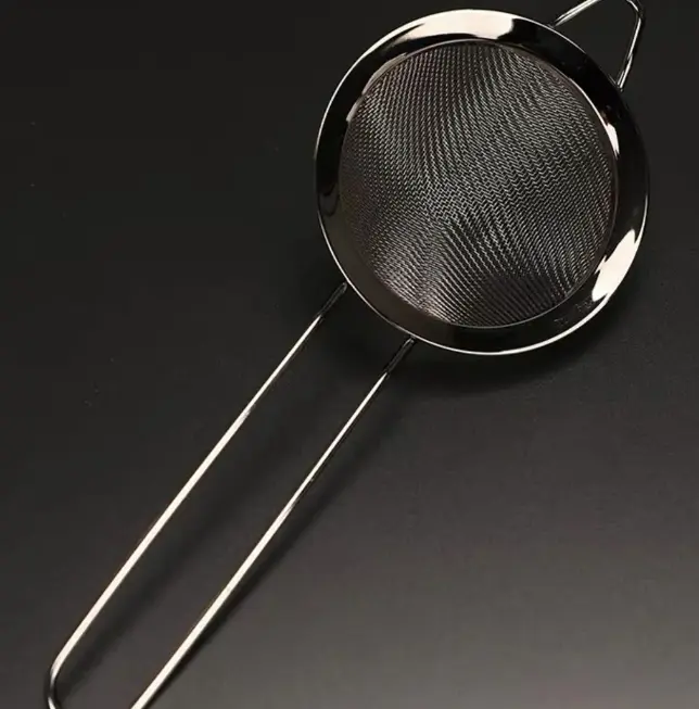 AD-0233 304不鏽鋼 單層尖頭濾網 9cm(黑色) 