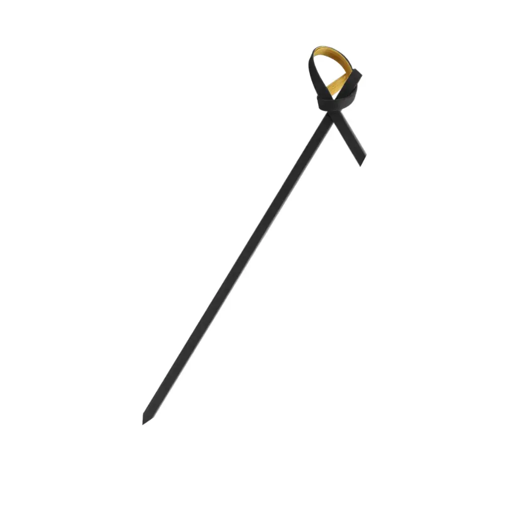 AD-C04-01-02-9-B  花結串9cm(黑)100入/包