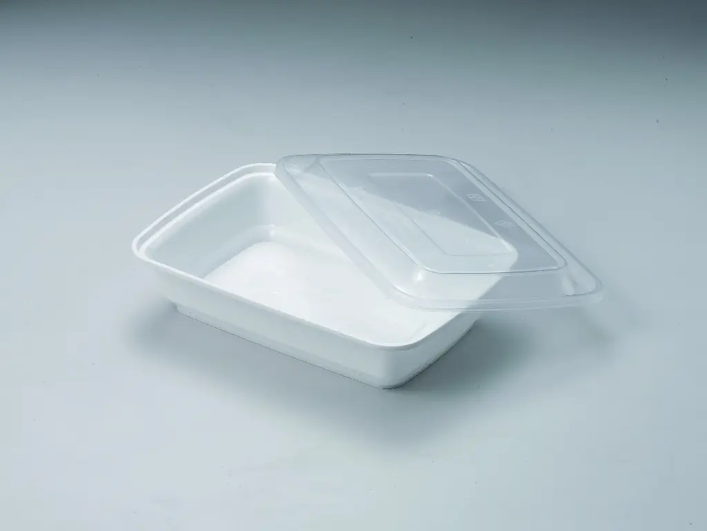 BE-AHD-008-1 AHD-008 方形餐盒 28oz 50P*3/箱（白）