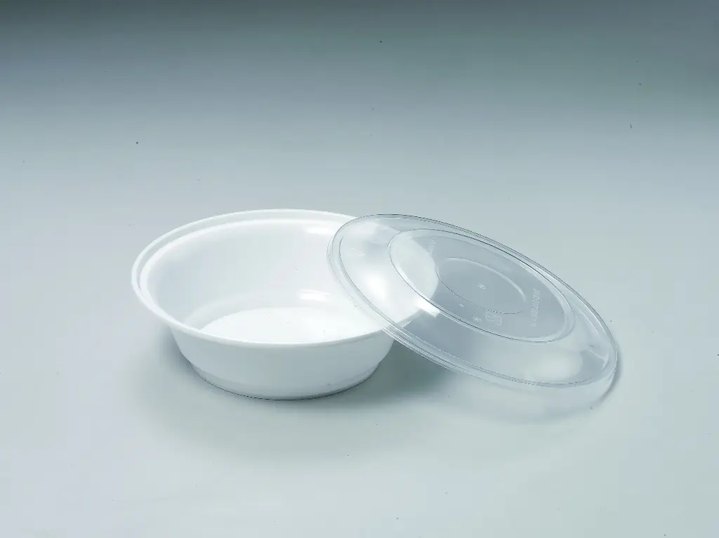 BE-AHD-009-1 AHD-009 圓形餐盒24oz 50P*3/箱 179硬蓋（白）