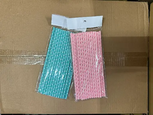 [BGA-0019-1] BGA-0019-1 雞尾酒混色紙吸管6mm*21cm 25隻/包