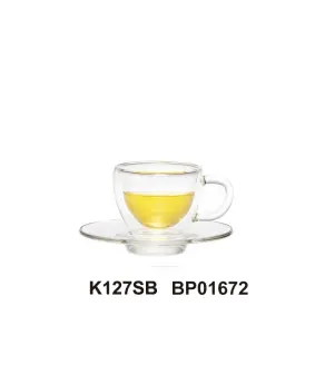 [K127SB] K127SB 附柄清香雙層杯 