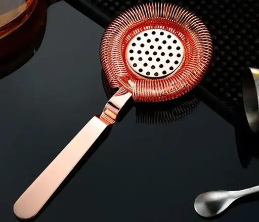 [AD-0219] AD-0219 304不鏽鋼 霍桑隔冰器 
無耳款(玫瑰金色) 