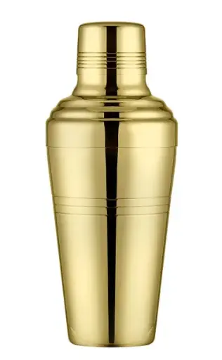 [AD-0013] AD-0013 304不鏽鋼 日式加厚三節式雪克杯 510ml(金色) 