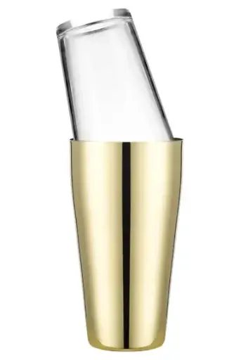 [AD-0021] AD-0021 玻璃波士頓雪克杯
480/850ml(金色) 
