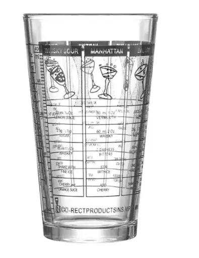 [AD-0033] AD-0033 酒譜刻度玻璃杯 500ml 