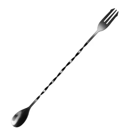[AD-0093] AD-0093 304不鏽鋼吧叉匙
32cm(電鍍黑色) 