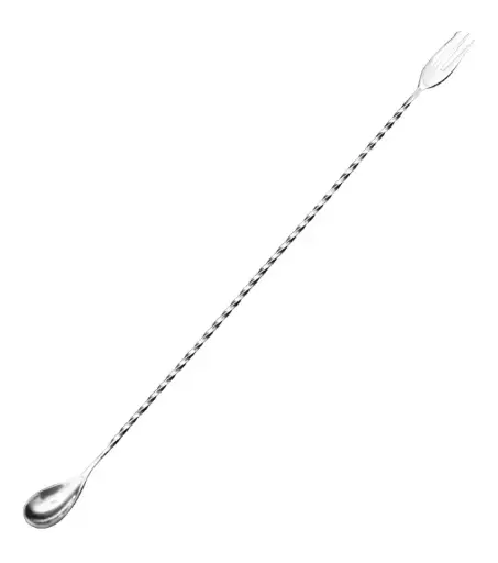 [AD-0113] AD-0113 304不鏽鋼吧匙密集螺紋款40cm(銀色) 