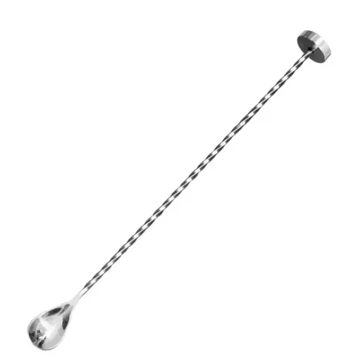 [AD-0124] AD-0124 304不鏽鋼吧平匙圓盤密集螺紋40cm (銀色) 