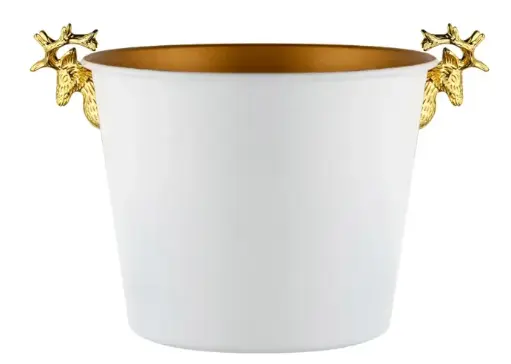[AD-0204] AD-0204 不鏽鋼鹿角冰桶 12L (外白內金) 