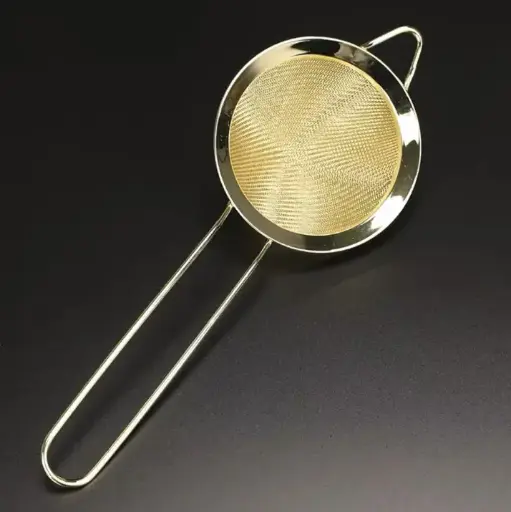 [AD-0235] AD-0235 304不鏽鋼 單層尖頭濾網 9cm(金色) 