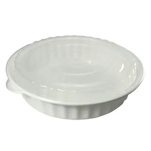[BE-A-9999-1] BE-A-9999-1	A-9999HD圓形餐盒48oz 50P*3/箱（白）
