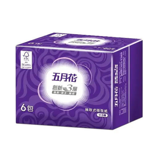 [CY-0007] CY-0007 五月花抽取衛生紙 紫  72P/箱